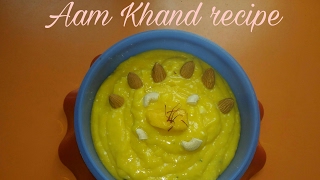 Aam Khand recipe or Mango Shrikhand आम खंड या आम श्रीखंड In hindiBy Kavitas Indori Zayka [upl. by Marcello289]