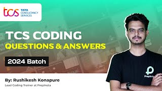 TCS Coding Questions and Answers for 2024 Batch  TCS NQT Preparation [upl. by Araed655]