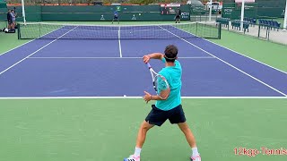 Dominic Thiem v Yoshihito Nishioka  2023 IW Practice  Extra Thiem Footage [upl. by Hamon]