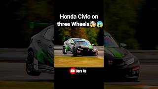 Civic on Three Wheels Turn😱🤯💥honda civic typer turbo civicturbo civictyper [upl. by Nylyram]