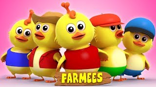 Five Little Chicks  Nursery Rhymes Songs For Kids  Rhymes For Children by Farmees [upl. by Yentrok]