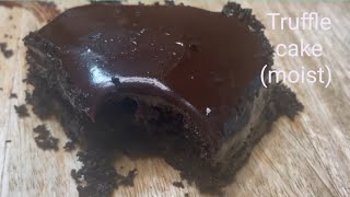 truffle cake receipe without oven egg less truffle cakedark chocolate cake chocolate ganache [upl. by Aihsinyt]