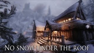 TES V  Skyrim Mods No snow under the roof [upl. by Llejk754]