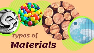 Types of MATERIALS for Kids Learn the names of materials in English [upl. by Vanni507]