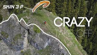 Paragliding Crazy Take off in Verbier [upl. by Philbo]