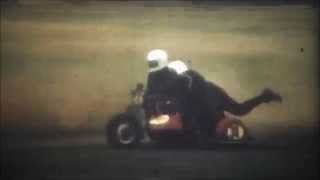 Sidecar Crash Romsey Grass Track Motorcycle Racing Early 1970s 8mm movie [upl. by Noillimaxam]