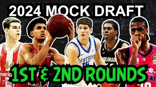 OFFICIAL 2024 NBA Mock Draft 50 FULL 1ST amp 2ND ROUNDS  PICKS 158 [upl. by Ahsimak]