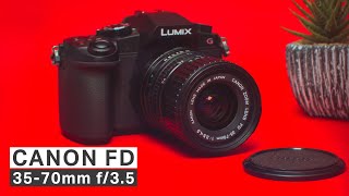 Canon FD 3570mm f35  GREAT All Purpose Vintage Lens  Filmmaking Today [upl. by Valerio]