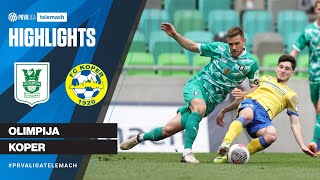 Olimpija 3  2 Koper  28 krog 202324 PrvaLigaTelemach [upl. by Elletse]