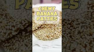 CHEWY BANANA PATTIES GLUTINOUS RICE FLOUR sesameseeds banana snackriceflour simplethought [upl. by Airdnat]