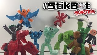 SPOOKY UNBOXING Stikbot Monsters Unboxing and Review [upl. by Aisyla500]