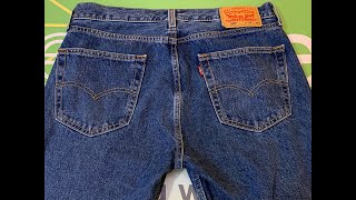 Levis Mens 505 Regular Mid Rise Regular Fit Straight Leg Jeans Size 33 x 315 [upl. by Neirol55]