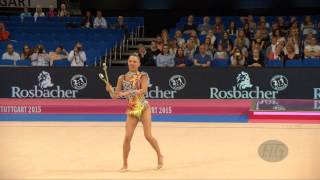 Melitina STANIOUTA BLR 2015 Rhythmic Worlds Stuttgart  Qualifications Clubs [upl. by Euqinwahs]