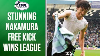 Incredible Nakamura Free Kick Clinches Title  SPFL [upl. by Cath]