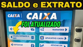 Como Ver SALDO e tirar EXTRATO no caixa Eletrônico  Caixa Econômica [upl. by Nodmac]