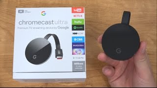 Chromecast Ultra Unboxing and Setup 4K Streaming [upl. by Enileve496]