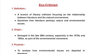 What is Eco Criticism  Eco Criticism kya hai  literary Criticism  Eco Criticism [upl. by Allebara]