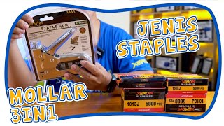 Review amp Test MOLLAR Staple Gun 3 in 1 Serbaguna 4  14 mm Menggunakan Isi Paku Tembak [upl. by Drahnreb]