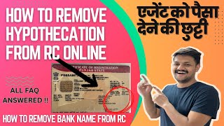 How to remove hypothecation from RC online  Terminate hypothecation online  remove loan from RC [upl. by Akimyt]