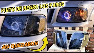 Como Pintar De Negro El Fondo De Los Faros y Se Vean Mas Personalizados Black Housing Ford Explorer [upl. by Jorrie]