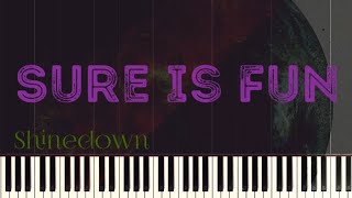 Shinedown  Sure Is Fun Piano Tutorial [upl. by Euqinom]