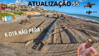 Atualização 55  Engorda da Praia de Ponta Negra  COMO ESTÁ O MORRO DO CARECA E A ENGORDA DIA 1411 [upl. by Alamac]