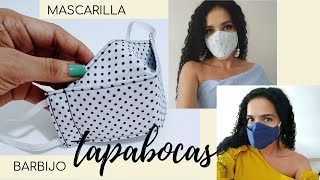 DIY Cómo hacer un Tapabocas  Cómo hacer Cubrebocas  Mascarilla 3D  Mascarilla de Tela  Barbijo [upl. by Searcy610]