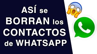 Como BORRAR UN CONTACTO de WHATSAPP [upl. by Pressey]