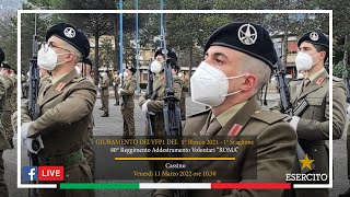 Giuramento dei VFP1 del 1° Blocco 2021  1° Scaglione  80° RAV quotROMAquot di Cassino [upl. by Annairdna]