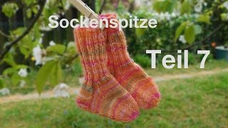 BABYSOCKEN  KINDERSOCKEN STRICKEN  TEIL 7 Die Spitze [upl. by Dimmick]