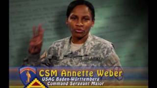 USAREUR Tax Fact 3 CSM Annette Weber [upl. by Ahaelam964]