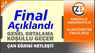 AÖF Final Sonuçları Açıklandı  2024 Genel Ortalama  Koşullu Geçer  Mezuniyet [upl. by Infield]