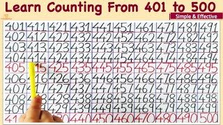 Class 2 Maths Counting 401 to 500  Numbers 400 to 500  Count 401 to 500 in words  Count to 500 [upl. by Okimat]