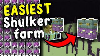 The EASIEST Shulker Farm in Minecraft Bedrock 121 [upl. by Tiossem]