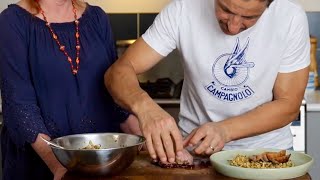 Lamb with Fregola amp Olive Salad trailer Online Sardinian Cooking Class Inspired by Giovanni Pilu [upl. by Akirehc]