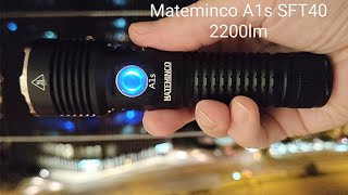 Mateminco A1s SFT40 2200lm Flashlight  Outdoor Test [upl. by Nahtnamas]