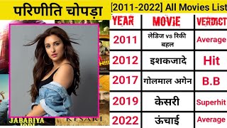 Parineeti Chopra all movie list ll Parineeti Chopra all film list flop and hit ll ashish kumar [upl. by Adnilahs977]