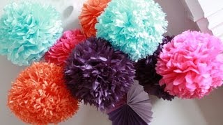 How To DIY Paper Pom Tutorial  Decorations that impress [upl. by Thema]