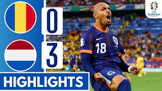 Romania vs Netherlands 03  ALL GOALS amp Highlights  EURO 2024 [upl. by Yardna]