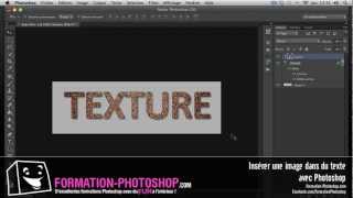 Insérer une image dans du texte avec Photoshop [upl. by Niras59]