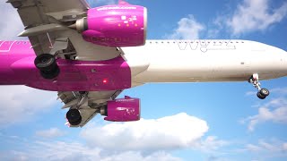 Wizz Air Low Landing Skiathos Airport [upl. by Gnouhc768]