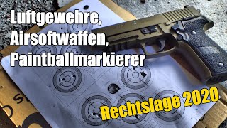 Druckluftwaffen im Waffengesetz Luftgewehr Airsoft und Paintball [upl. by Eibob]