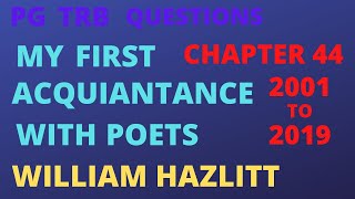 William Hazlitts My first acquiantance with poets [upl. by Eittik]