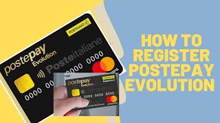 How to Register Postepay Evolution after activation [upl. by Airdnas]