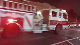 Kearny Fire Department Squad 2 Ladder Tower 2 And Car 2 Responding On Kearny Avenue In Kearny NJ 🚒🚒🚒 [upl. by Peadar697]