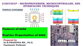 Features and Register Organization of 8086 Microprocessor [upl. by Sasnett821]