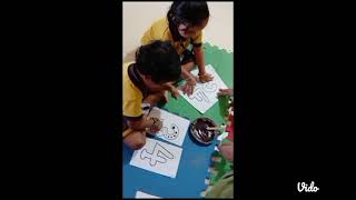 Kidzee Nursery  Project Work  String Numbers  Credible World School amp Kidzee Pithampur [upl. by Charo]