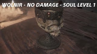 DARK SOULS III WOLNIR  NO DAMAGE  SOUL LEVEL 1 [upl. by Arbe582]