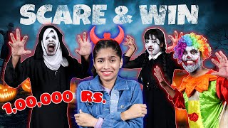 LAST TO SCREAM WINS 1 LAKH Rs CHALLENGE  Halloween Challenge  PARIS LIFESTYLE [upl. by Patrich700]