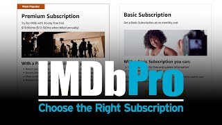 How To Choose the Right IMDbPro Subscription  IMDbPro Tutorials [upl. by Andreas]